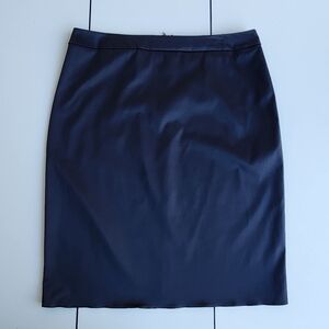 JS Collections Skirt Womens Black Pencil Career Workwear Stretch Satin Sz 14